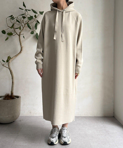 連帽針織連衣裙