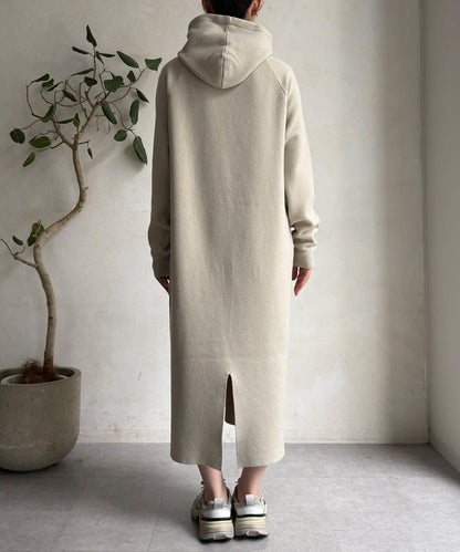 連帽針織連衣裙