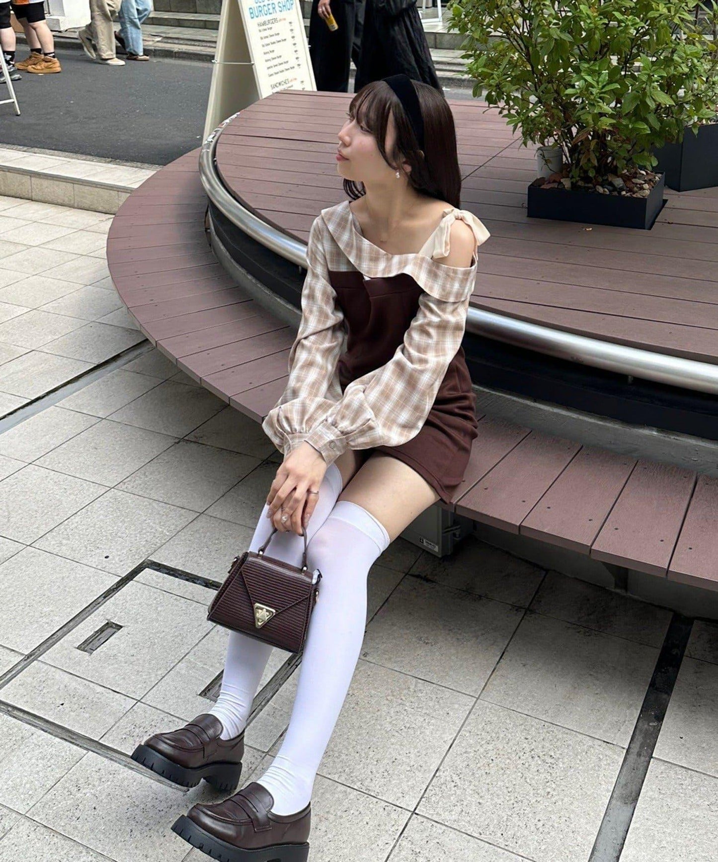 【RMAF】拼接單肩迷你連衣裙