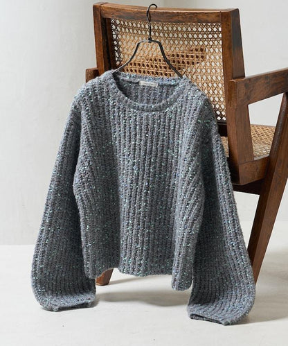 彩色紗點針織套頭衫