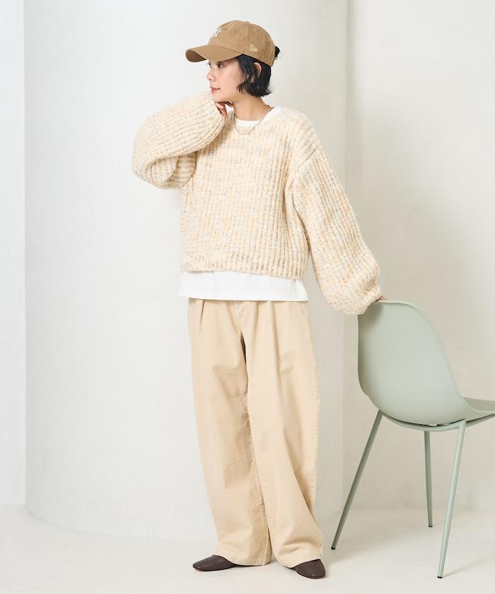 彩色紗點針織套頭衫