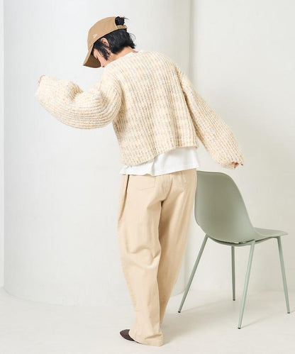 彩色紗點針織套頭衫