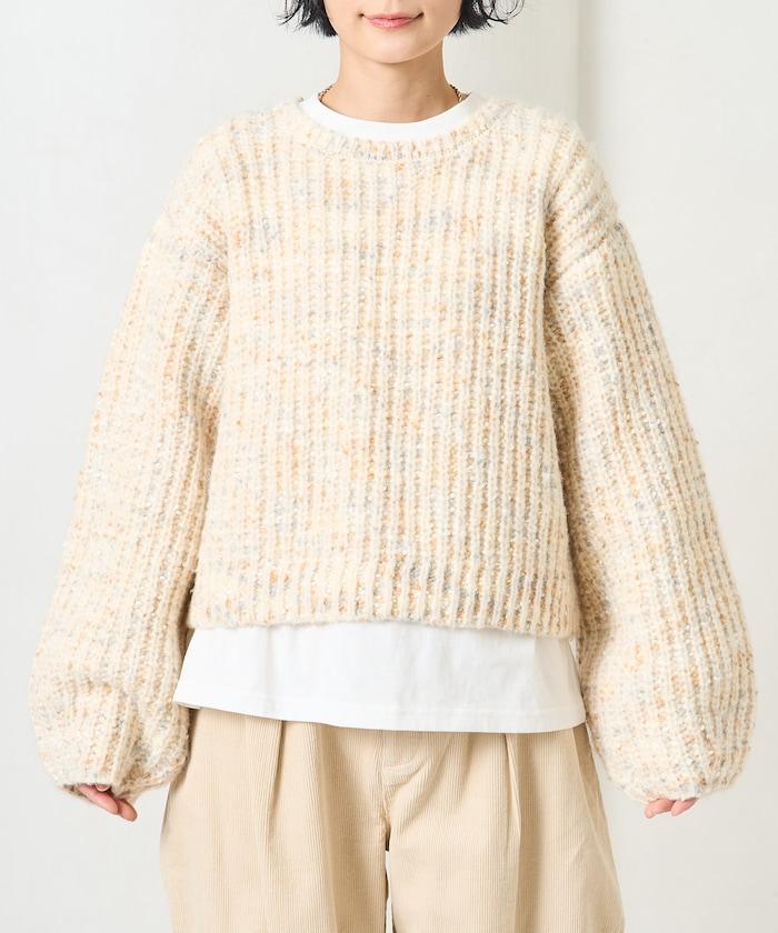 彩色紗點針織套頭衫