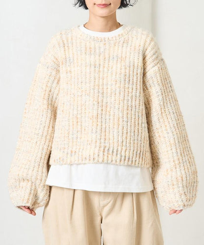 彩色紗點針織套頭衫