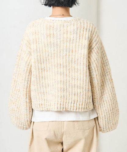 彩色紗點針織套頭衫