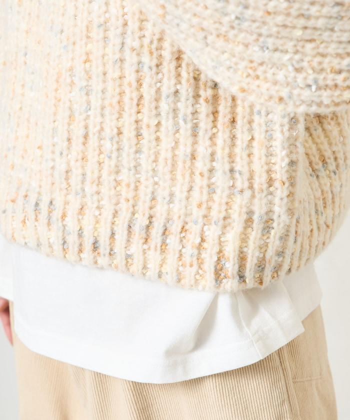 彩色紗點針織套頭衫