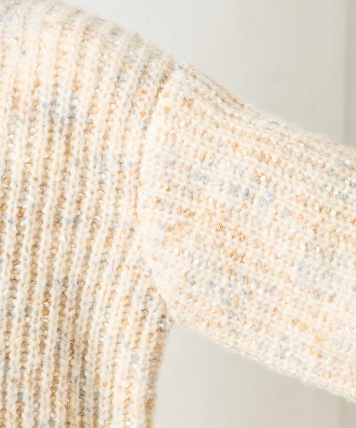 彩色紗點針織套頭衫