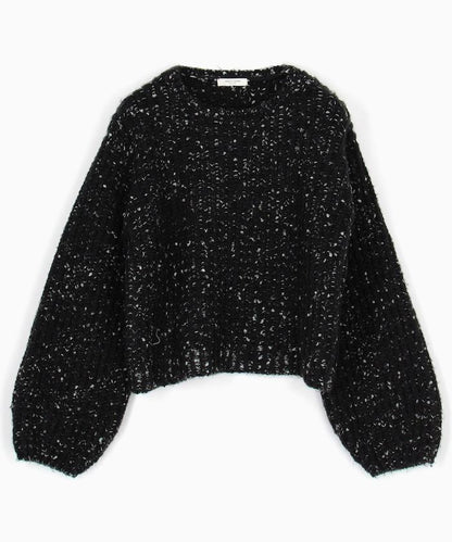 彩色紗點針織套頭衫