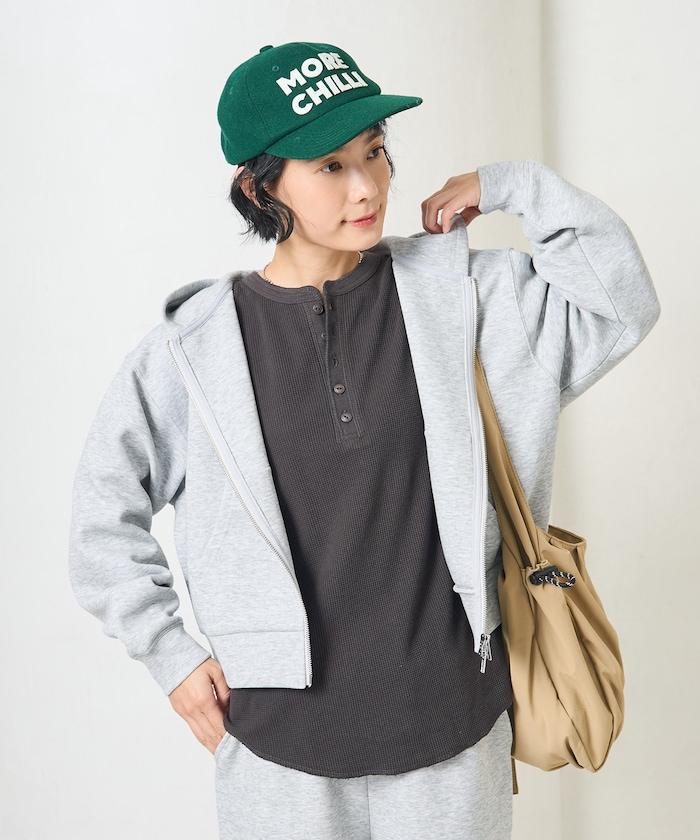 【套裝商品】粘合短款拉鍊連帽衛衣長褲套裝