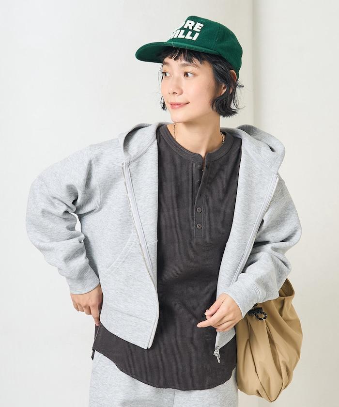 【套裝商品】粘合短款拉鍊連帽衛衣長褲套裝