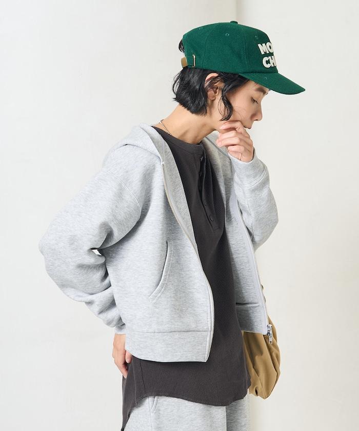 【套裝商品】粘合短款拉鍊連帽衛衣長褲套裝