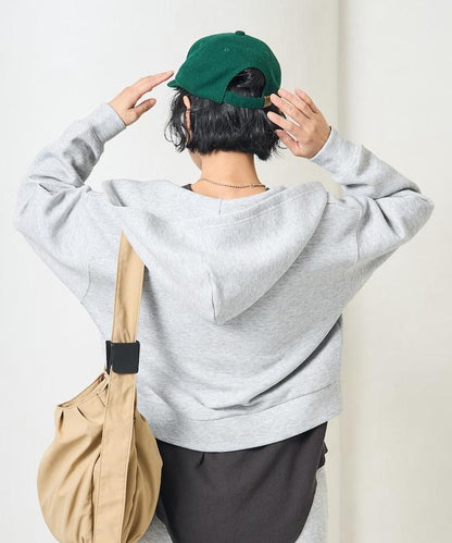 【套裝商品】粘合短款拉鍊連帽衛衣長褲套裝