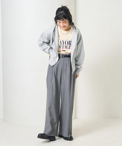 【套裝商品】粘合短款拉鍊連帽衛衣長褲套裝