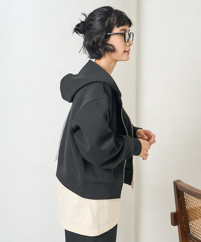 【套裝商品】粘合短款拉鍊連帽衛衣長褲套裝