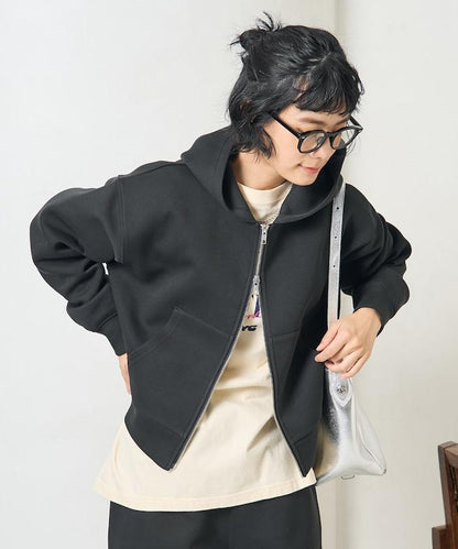 【套裝商品】粘合短款拉鍊連帽衛衣長褲套裝