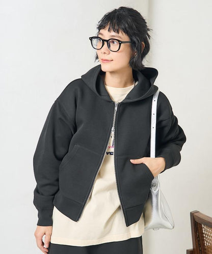 【套裝商品】粘合短款拉鍊連帽衛衣長褲套裝