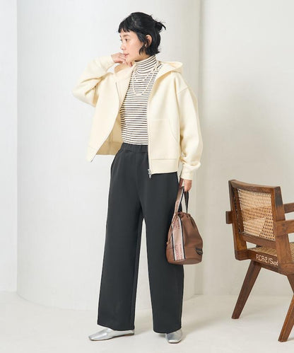 【套裝商品】粘合短款拉鍊連帽衛衣長褲套裝