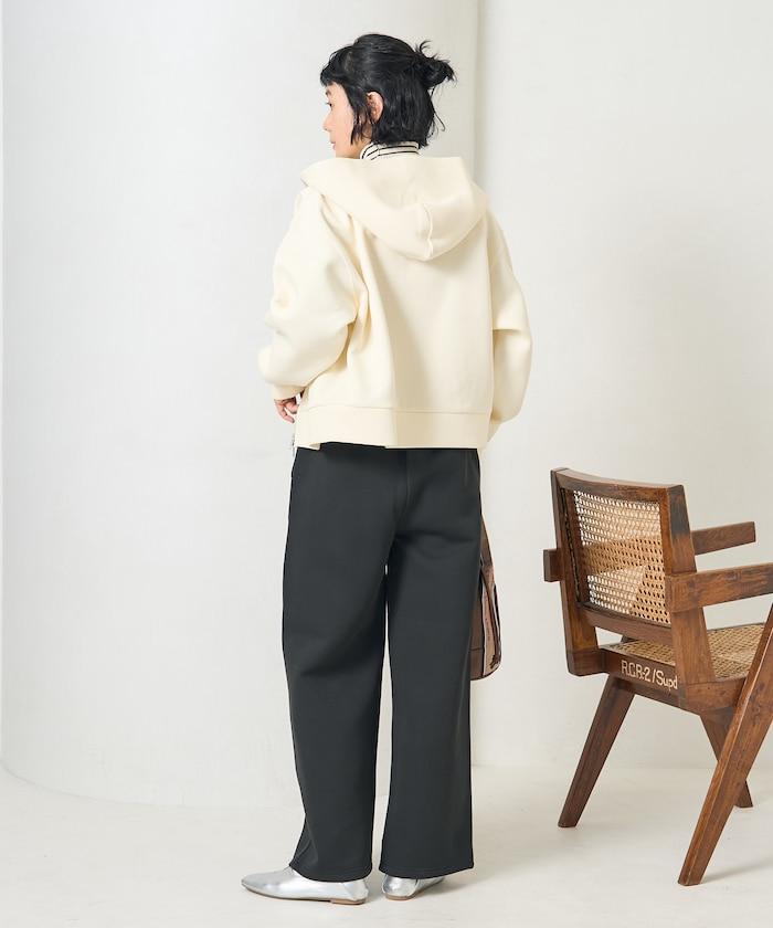 【套裝商品】粘合短款拉鍊連帽衛衣長褲套裝