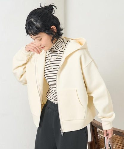 【套裝商品】粘合短款拉鍊連帽衛衣長褲套裝