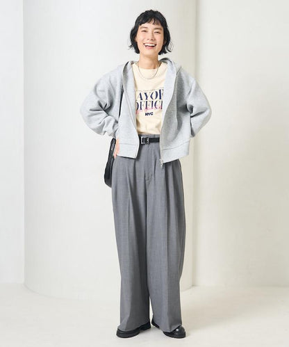 【套裝商品】粘合短款拉鍊連帽衛衣長褲套裝