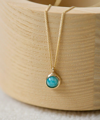 迷你彩色圓形吊墜項鍊