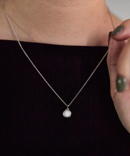 迷你彩色圓形吊墜項鍊