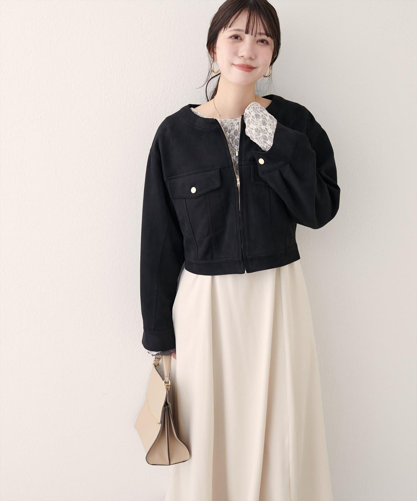 【natural couture】仿麂皮短夾克