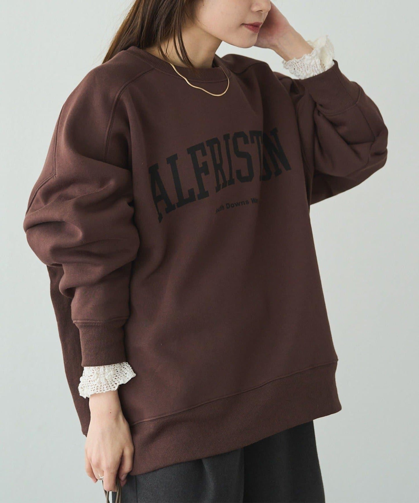 logo印花加絨衛衣套頭衫