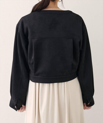 【natural couture】仿麂皮短夾克