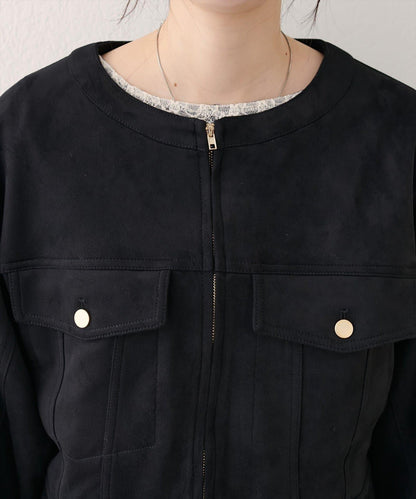 【natural couture】仿麂皮短夾克