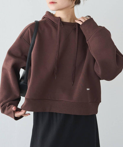 加絨衛衣短款連帽衫