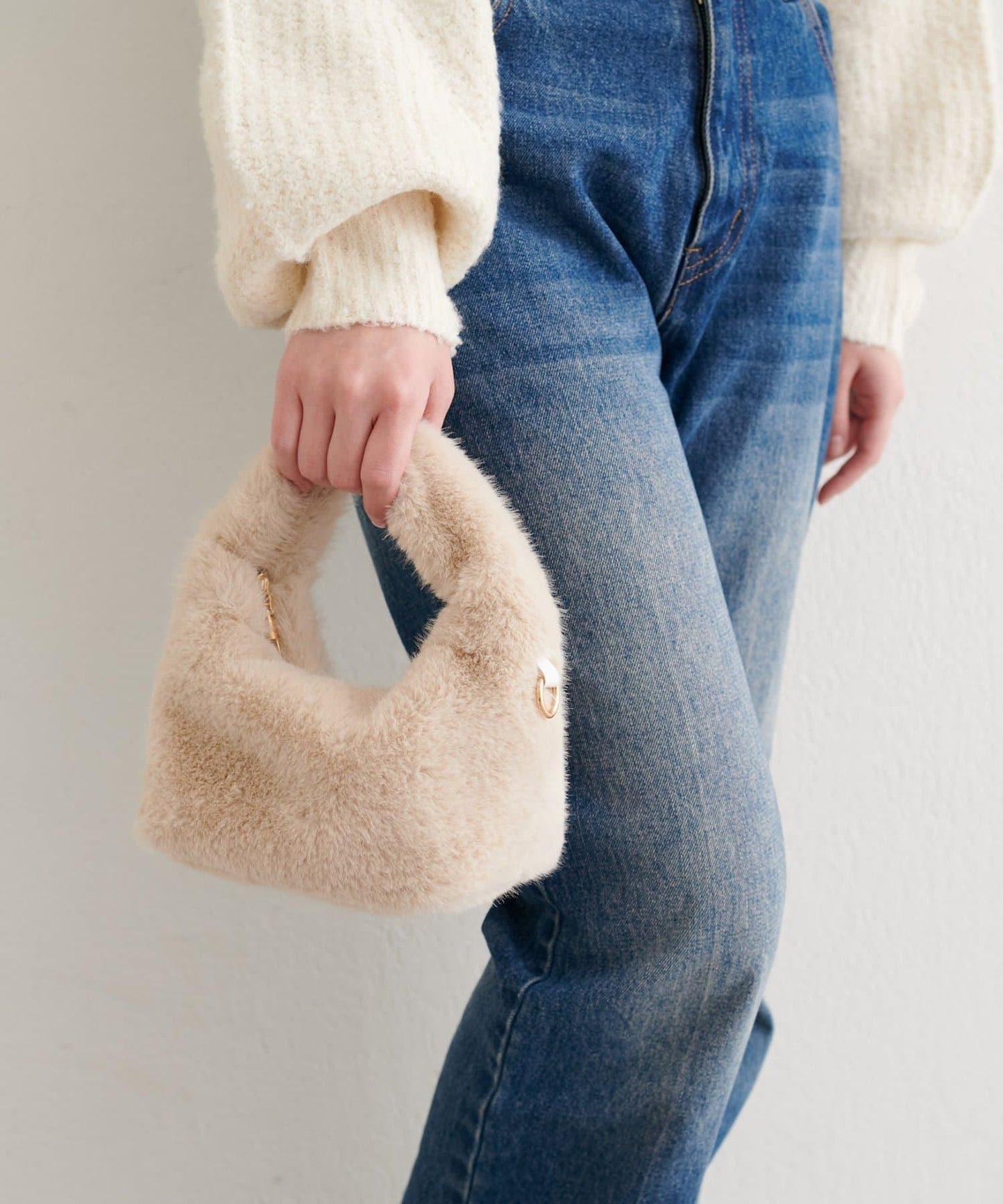 帶肩帶仿皮草包