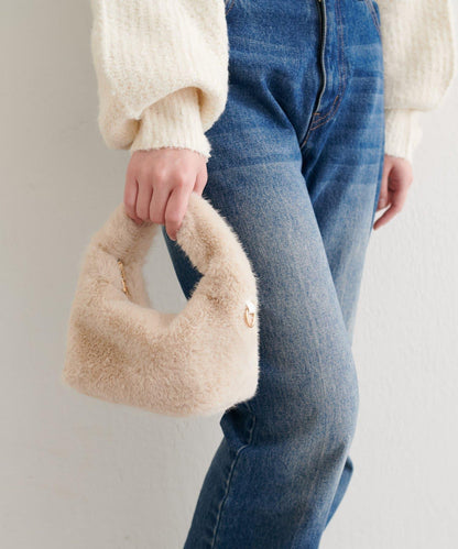 帶肩帶仿皮草包