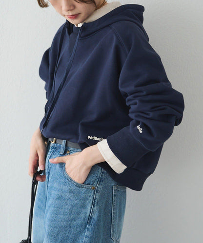 加絨衛衣短款連帽衫