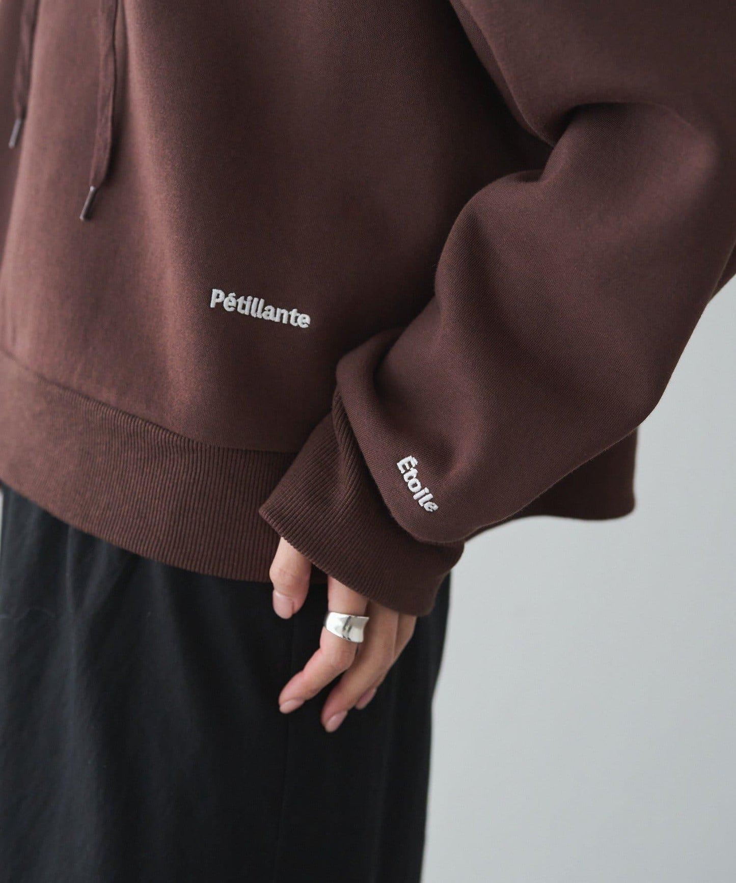 加絨衛衣短款連帽衫