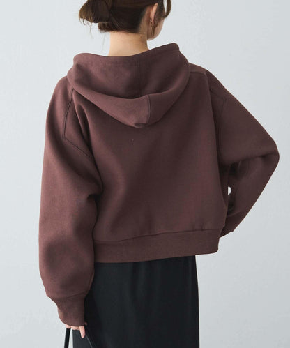 加絨衛衣短款連帽衫