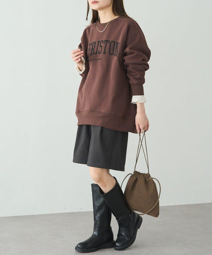 logo印花加絨衛衣套頭衫