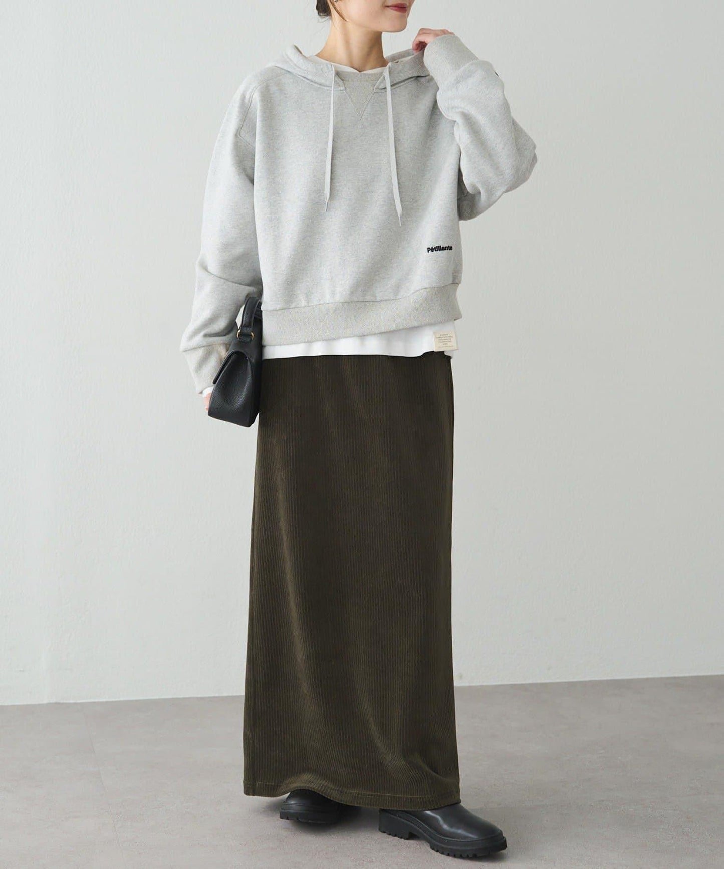 加絨衛衣短款連帽衫