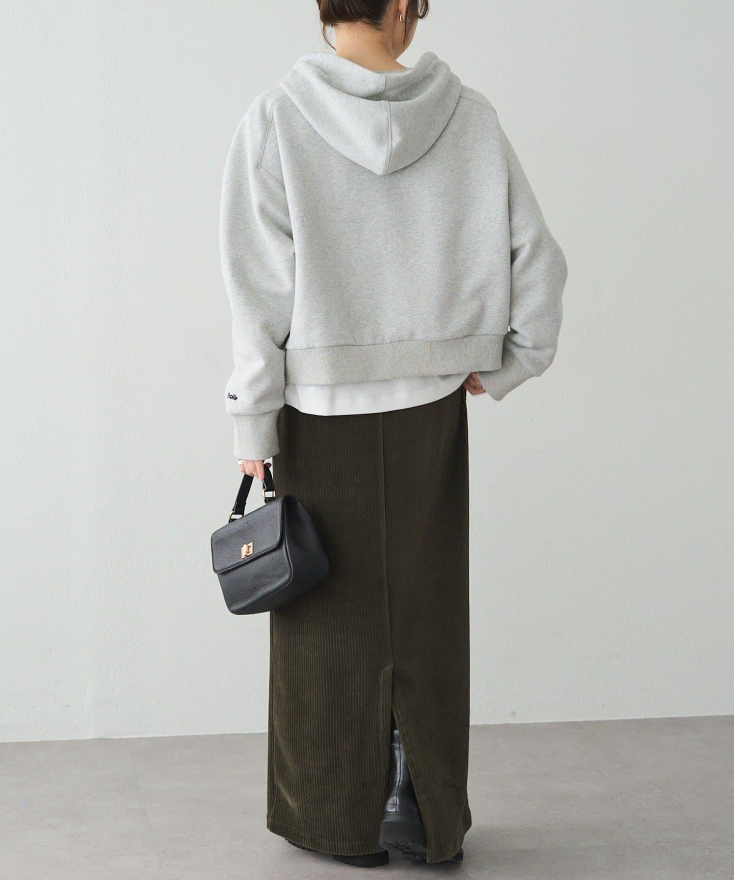 加絨衛衣短款連帽衫