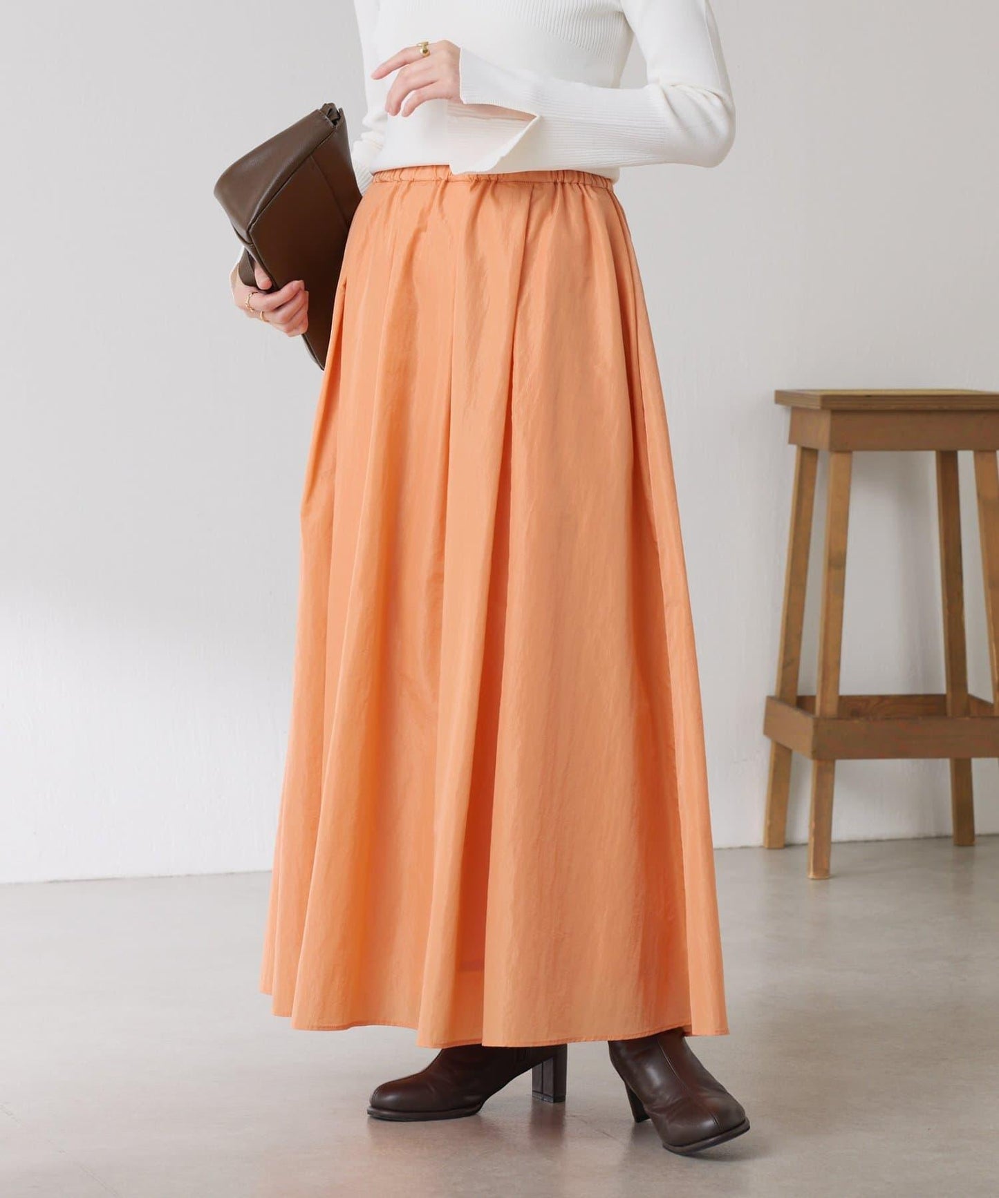 【全鬆緊腰】褶皺半身裙