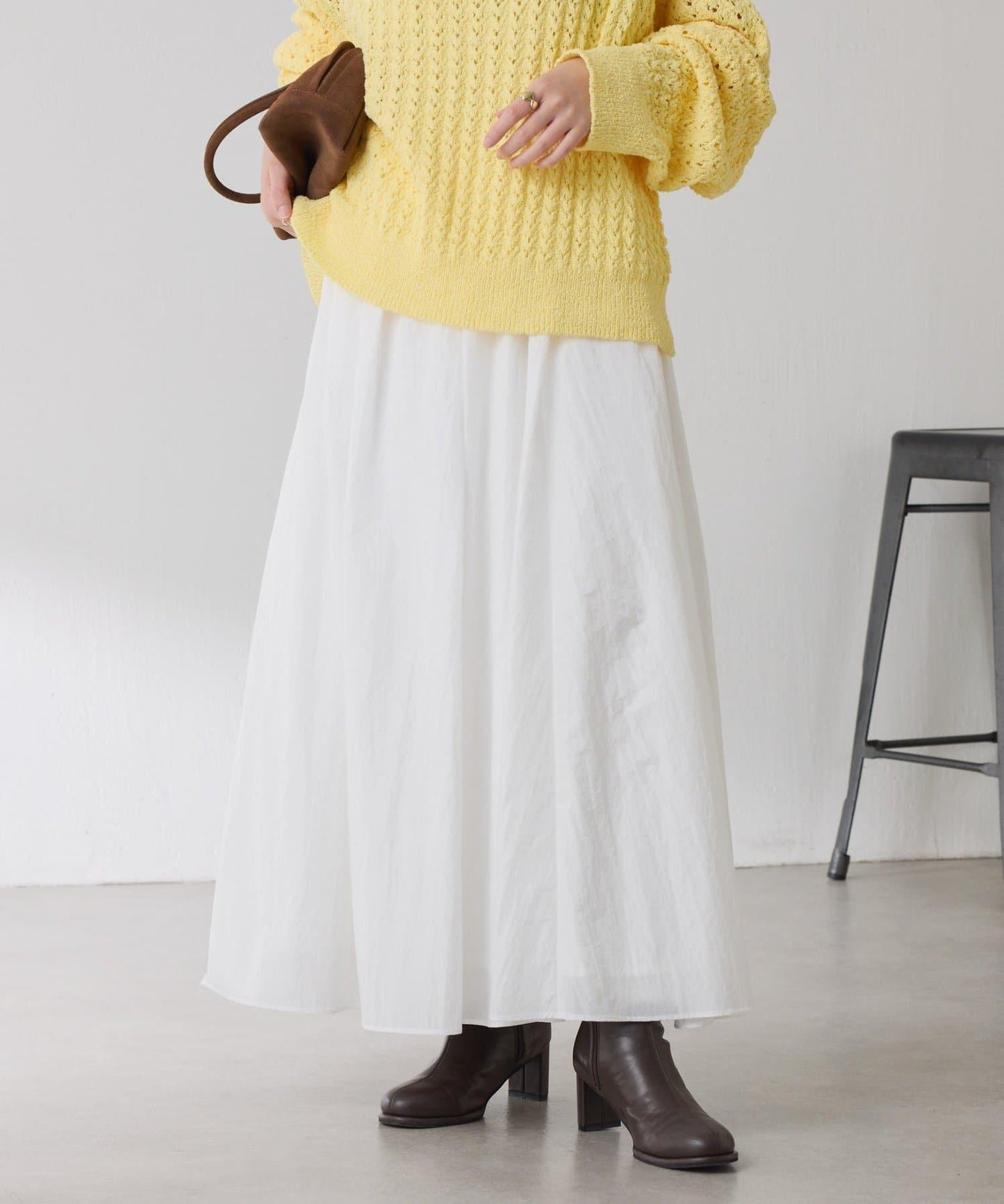 【全鬆緊腰】褶皺半身裙