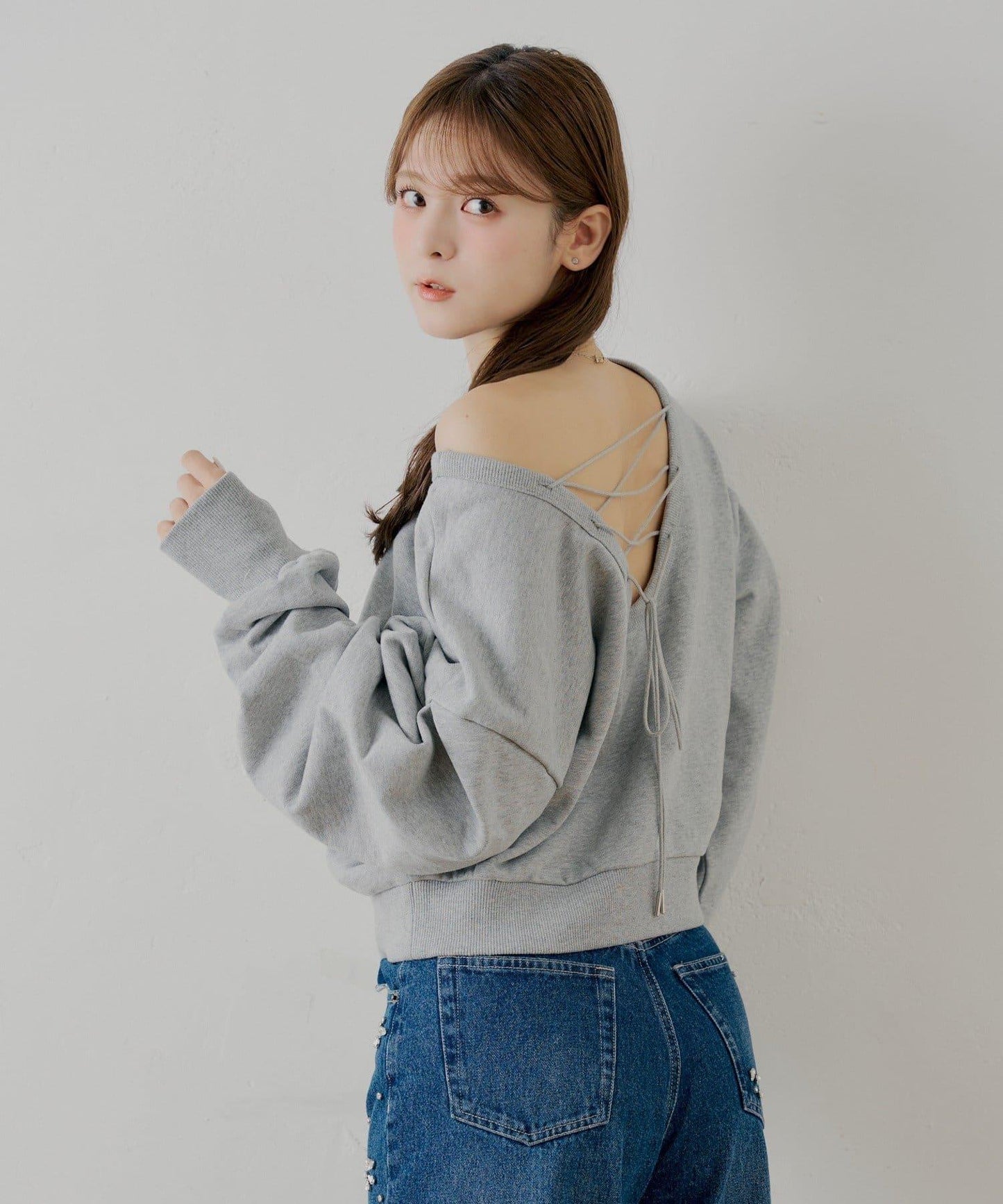 【SALON by Chico】後繫帶圓領衛衣