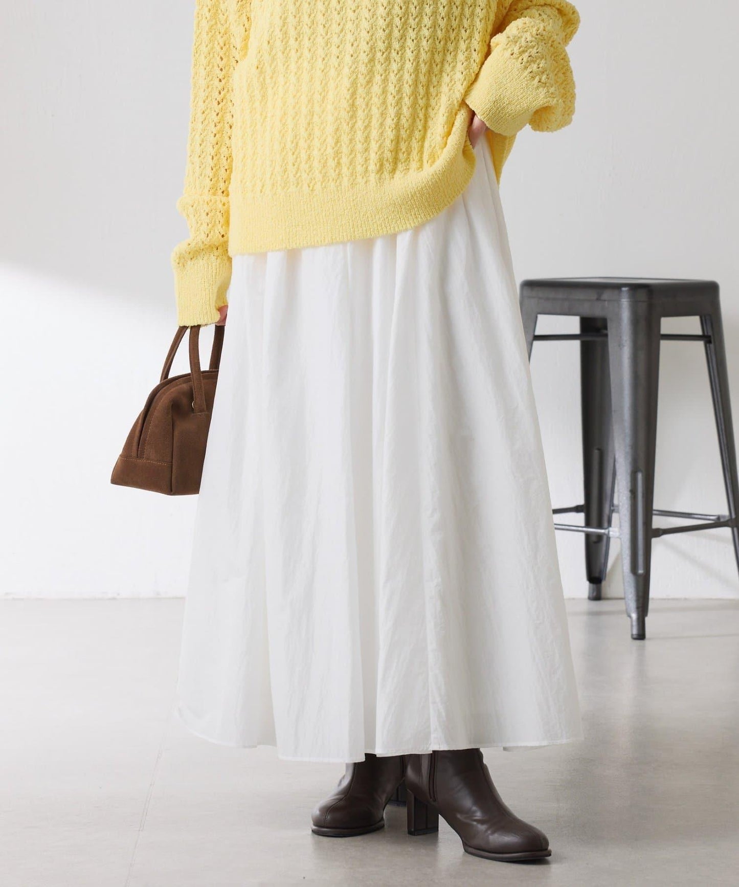 【全鬆緊腰】褶皺半身裙