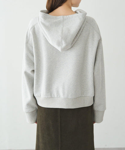 加絨衛衣短款連帽衫