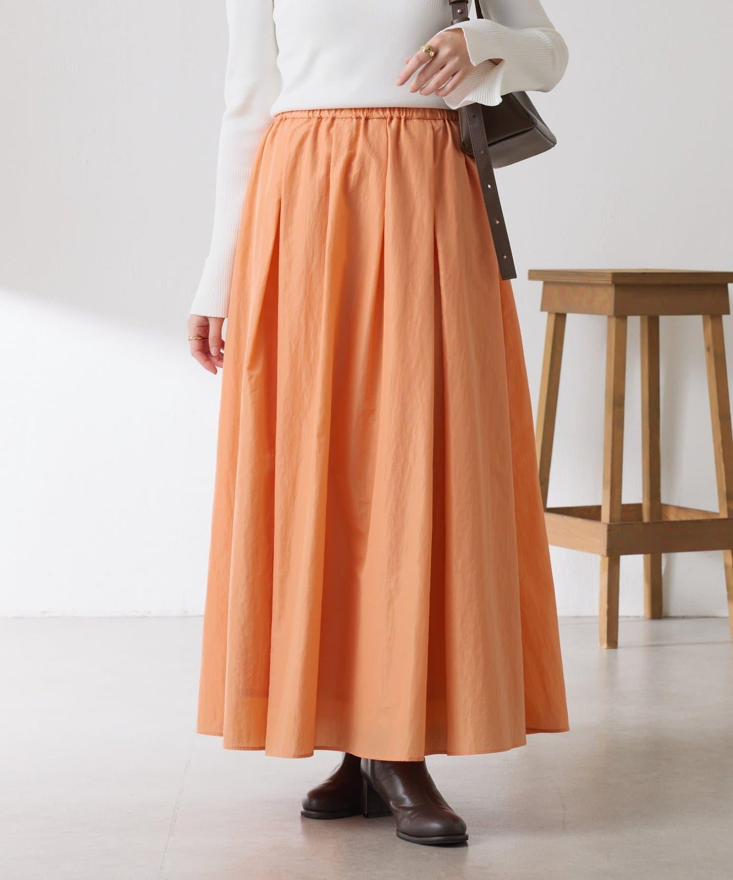 【全鬆緊腰】褶皺半身裙