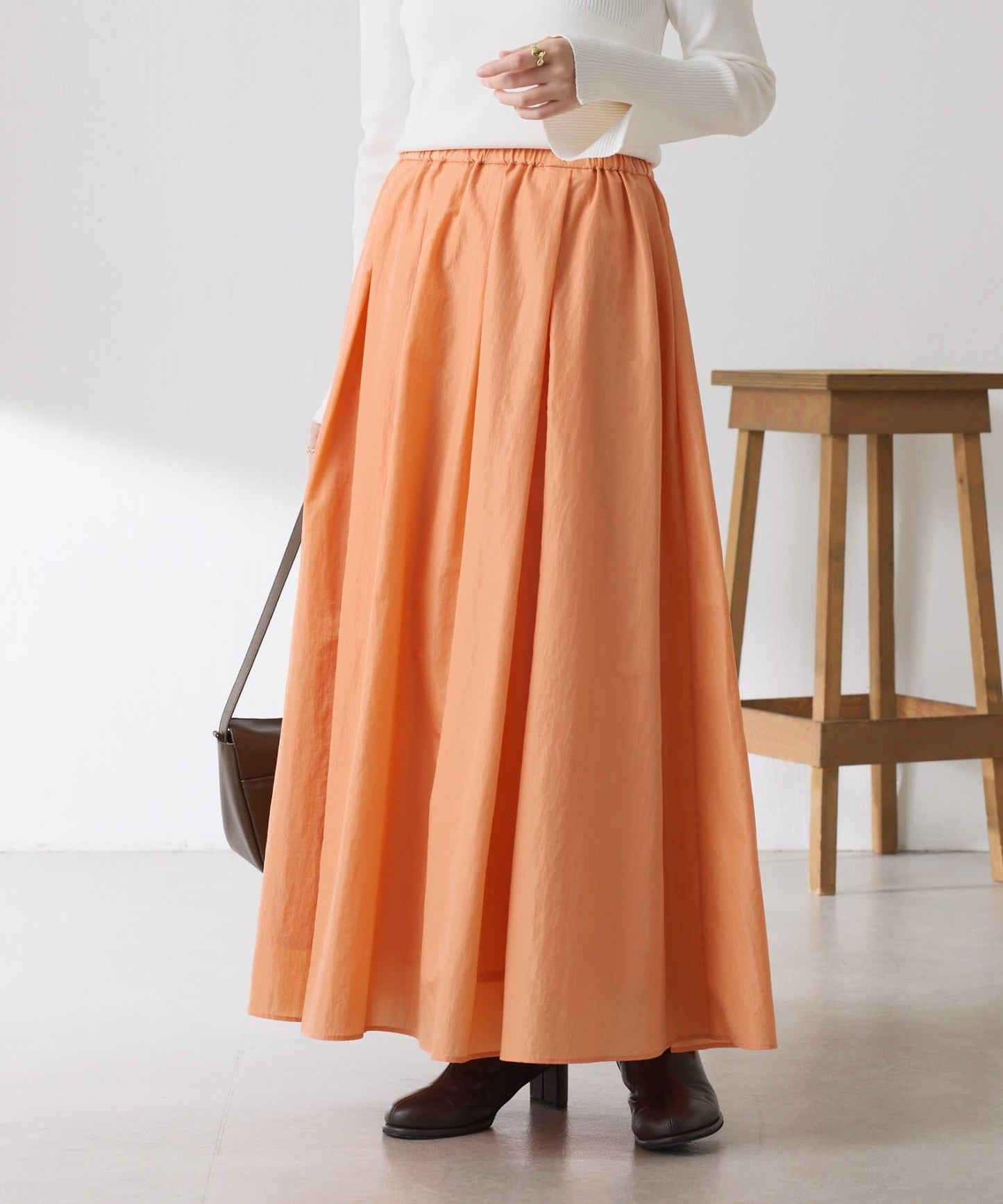 【全鬆緊腰】褶皺半身裙