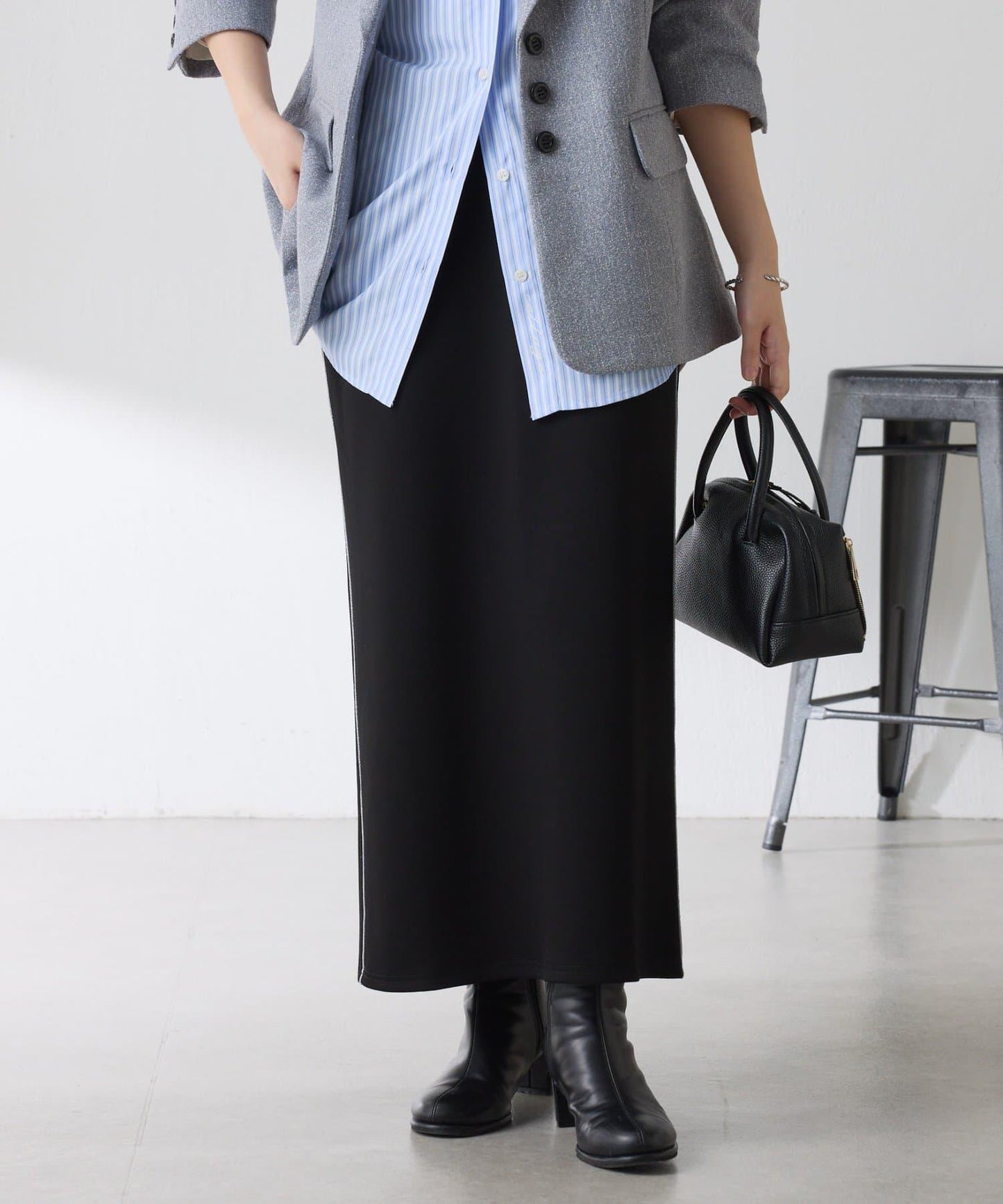 【彈力◎】側邊金屬紐扣包臀裙/禮服