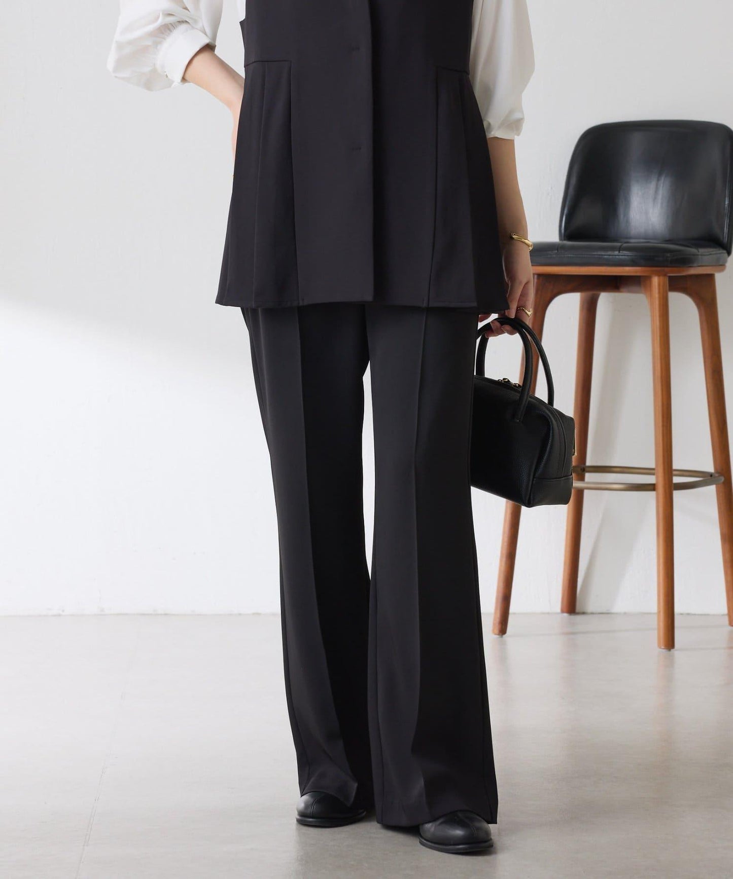 【2尺碼可選】斜紋喇叭褲/套裝/禮服