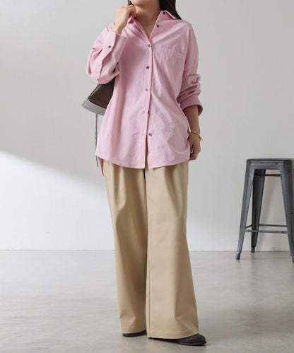 【美腿/腰部遮蓋】褶皺寬鬆工裝長褲