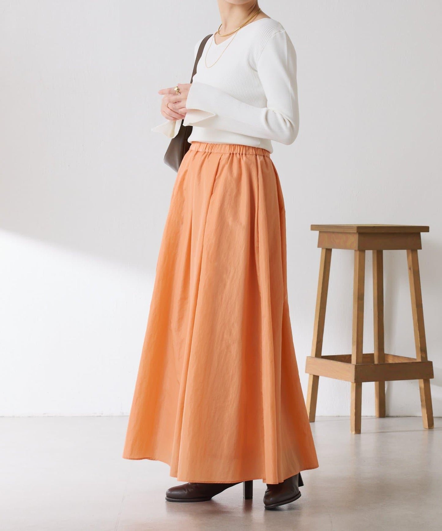 【全鬆緊腰】褶皺半身裙